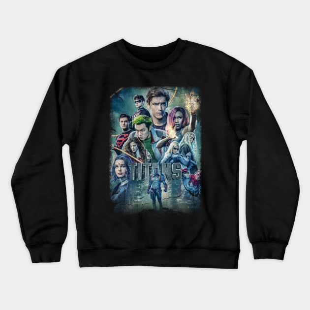 Teenage Heroes #2 Crewneck Sweatshirt by Vivalapesy